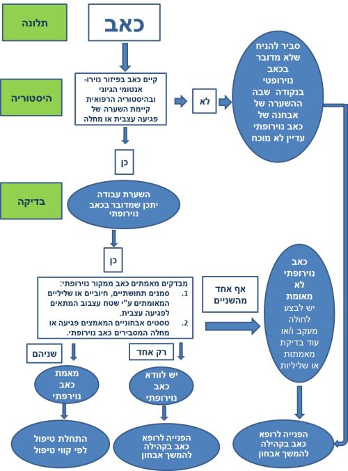 תרשים זרימה טיפול בכאב